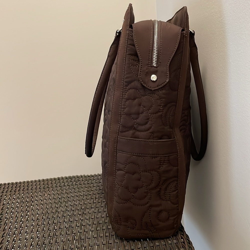 Vera Bradley large tote in chocolate brown - Picture 4 of 7